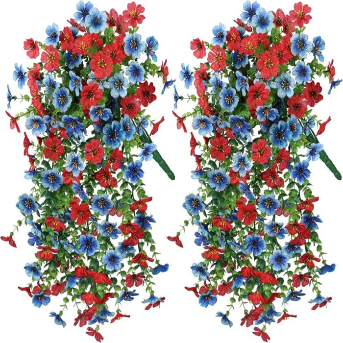 Artificial Flowers Rattan Morning Glories Vines Outdoor Wedding Wreath Bridal Arch Home Room Yard Festival Decor DiyGarden Party