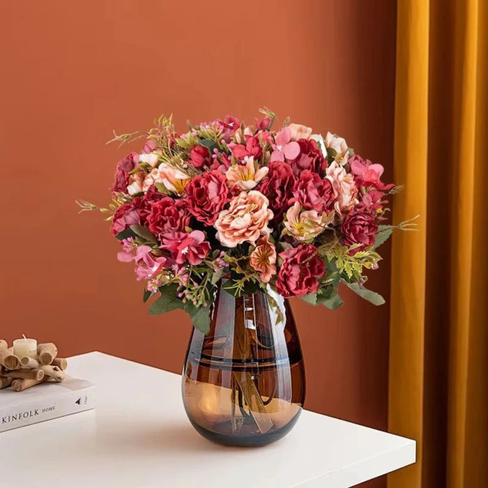 1Pc Artificial Flowers Silk Peony Rose Wedding Bridal Bouquet Festival Home Outdoor Garden Wreath Arch Wall DIY Gift Decorations