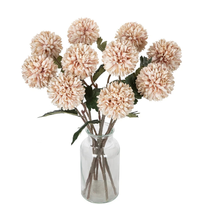 Artificial Flowers Silk Ball Chrysanthemum Wedding Bridal Bouquet Home Table Windowsill Festival Room Decor DIY Gift Photo Props