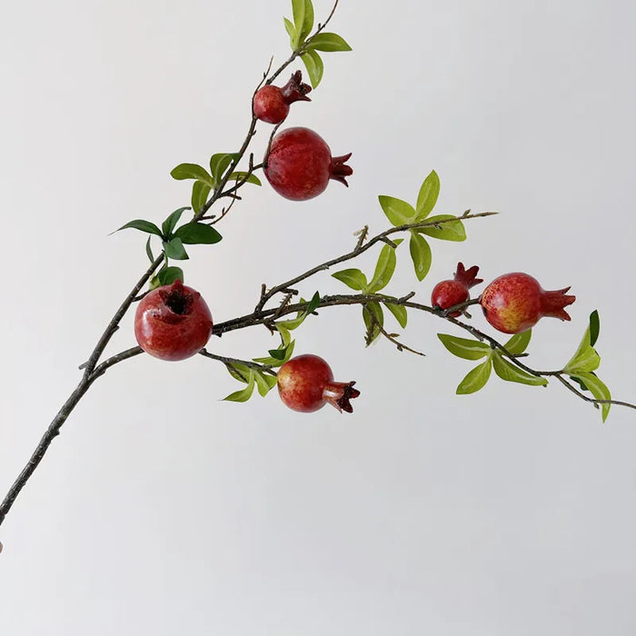 New Artificial Pomegranate Long branch 6-Fruit Artificial Fruits Flowers For Home Wedding Party Tabel Decoration Christmas Decor
