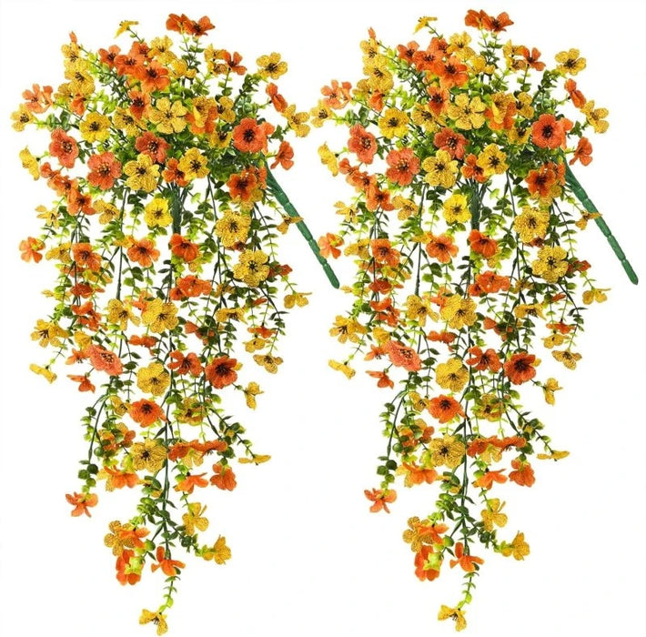 Artificial Flowers Rattan Morning Glories Vines Outdoor Wedding Wreath Bridal Arch Home Room Yard Festival Decor DiyGarden Party