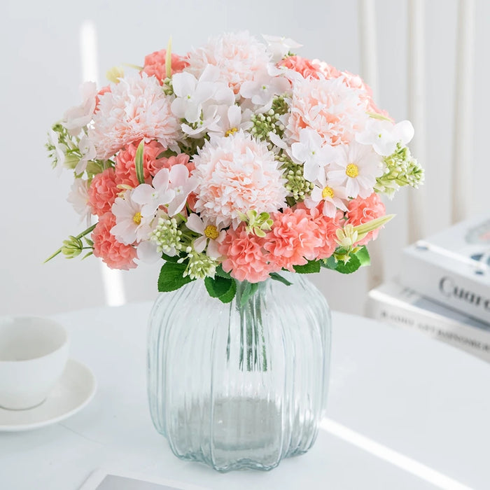 High Quality Artificial Flowers Silk Lilac Ball Chrysanthemum Wedding Home Festival Decor DIY Gifts Bride Bouquets Garden Party