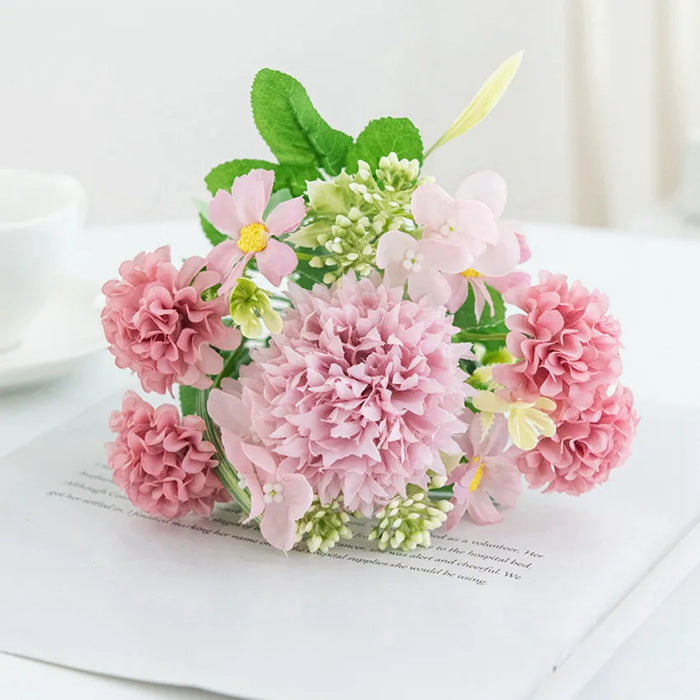 High Quality Artificial Flowers Silk Lilac Ball Chrysanthemum Wedding Home Festival Decor DIY Gifts Bride Bouquets Garden Party
