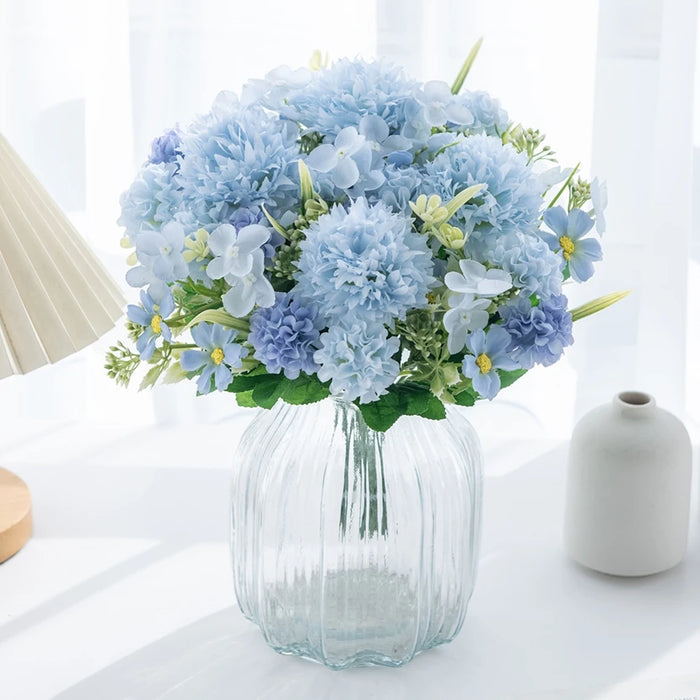 High Quality Artificial Flowers Silk Lilac Ball Chrysanthemum Wedding Home Festival Decor DIY Gifts Bride Bouquets Garden Party