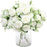 HNVNER 2 Bunches Artificial Peony Silk Flowers, White Faux Peonies Flower Bouquet for Wedding Party Centerpiece Home Decor