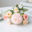 1PC Artificial Flowers Wedding Home Bedroom Decoration Bridal Bouquet Garden Fake Silk Roses Hydrangeas Vase for Board Outdoors