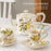 1PC Ceramic Luxury Crazy Porcelain Lemon Tea Cups Ceramic Coffee Mug Elegant Afternoon Tea Set European Style with Dessert Plate