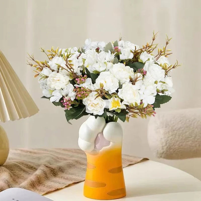 1Pc Artificial Flowers Silk Peony Rose Wedding Bridal Bouquet Festival Home Outdoor Garden Wreath Arch Wall DIY Gift Decorations