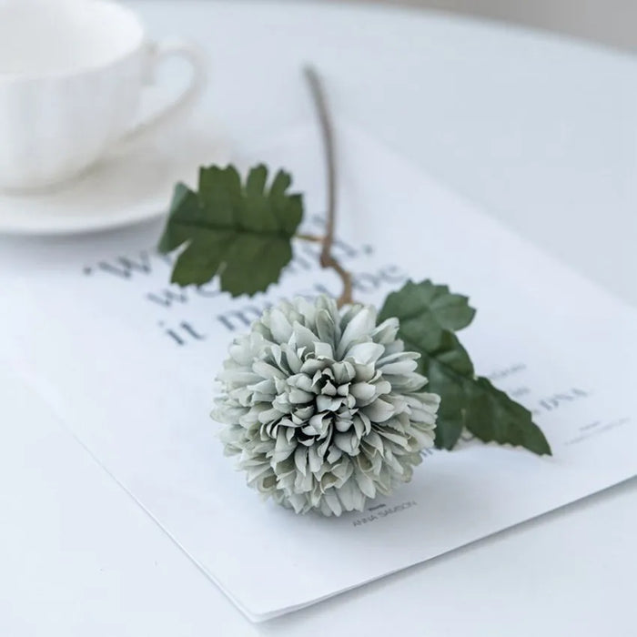 Artificial Flowers Silk Ball Chrysanthemum Wedding Bridal Bouquet Home Table Windowsill Festival Room Decor DIY Gift Photo Props