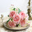 Artificial Rose Flowers 5 Heads White Peony Festival Decor Home Room Vase Wedding Arch Clipping Wreaths Garden Yard Fake Plants