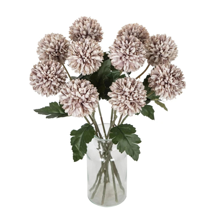 Artificial Flowers Silk Ball Chrysanthemum Wedding Bridal Bouquet Home Table Windowsill Festival Room Decor DIY Gift Photo Props