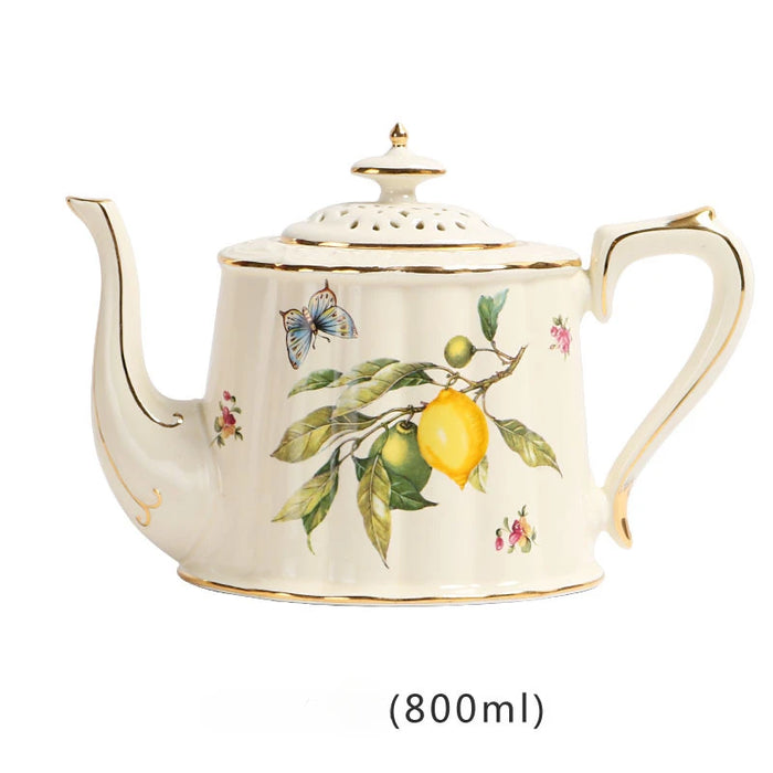 1PC Ceramic Luxury Crazy Porcelain Lemon Tea Cups Ceramic Coffee Mug Elegant Afternoon Tea Set European Style with Dessert Plate