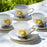 1PC Ceramic Luxury Crazy Porcelain Lemon Tea Cups Ceramic Coffee Mug Elegant Afternoon Tea Set European Style with Dessert Plate