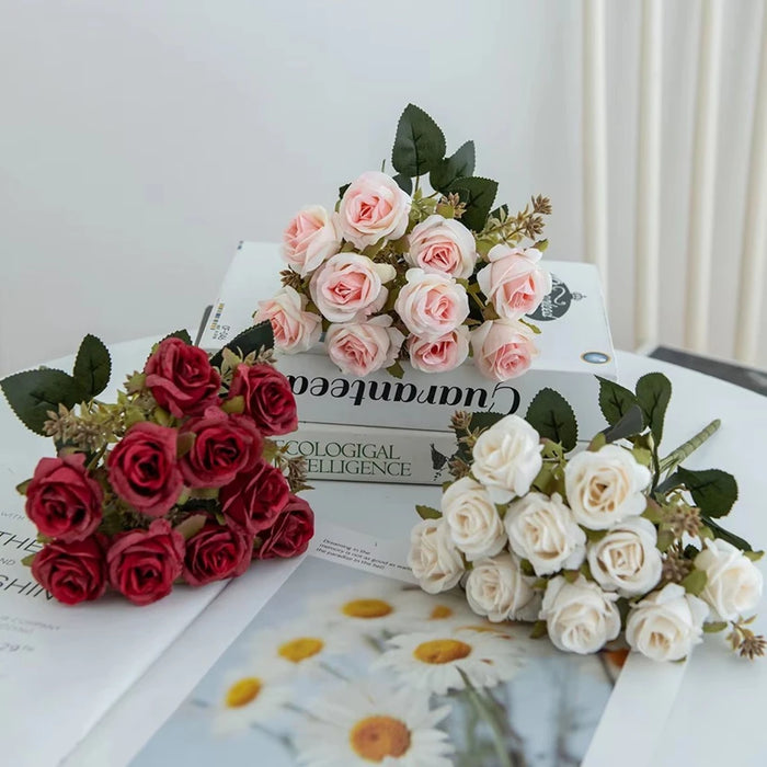 1Pc Silk Artificial Flowers Carnation Rose Wedding Bridal Bouquet Home Festival Outdoor Garden Arch Wall Diy Gift Box Decoration