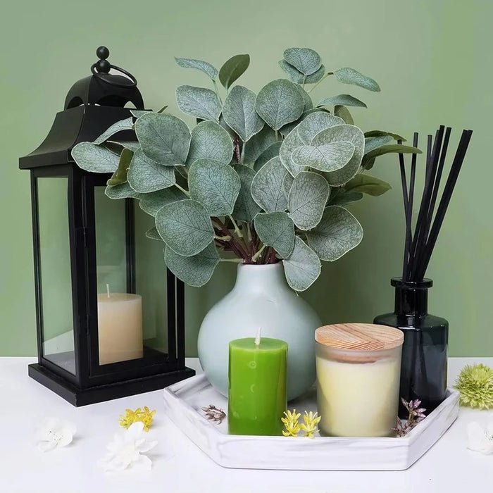 Artificial Eucalyptu Leaves Stems Eucalipto Branche Christmas Floral Bouquets Wedding bonsais bouquet party Home vase DIY Decor