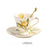 1PC Ceramic Luxury Crazy Porcelain Lemon Tea Cups Ceramic Coffee Mug Elegant Afternoon Tea Set European Style with Dessert Plate