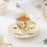 1PC Ceramic Luxury Crazy Porcelain Lemon Tea Cups Ceramic Coffee Mug Elegant Afternoon Tea Set European Style with Dessert Plate