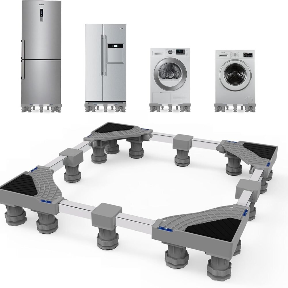 Adjustable 29" Universal Pedestal Stand – Multi-Functional Base for Washer, Dryer & Mini Fridge, 16 Strong Feet