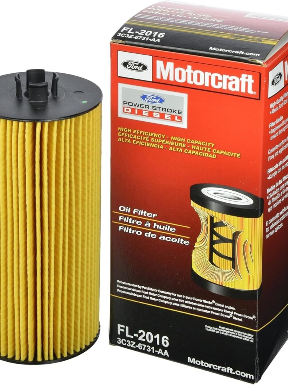 Motorcraft FL-2016 Oil Filter – OE for Ford E-350/E-450, Excursion, F-250/F-350/F-450/F-550/F-650/F-750